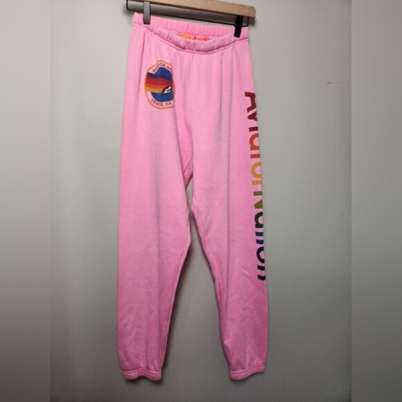 AVIATOR NATION SWEATPANTS - NEON PINK Small Excellent Condition - Picture 4 of 9